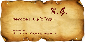 Merczel György névjegykártya